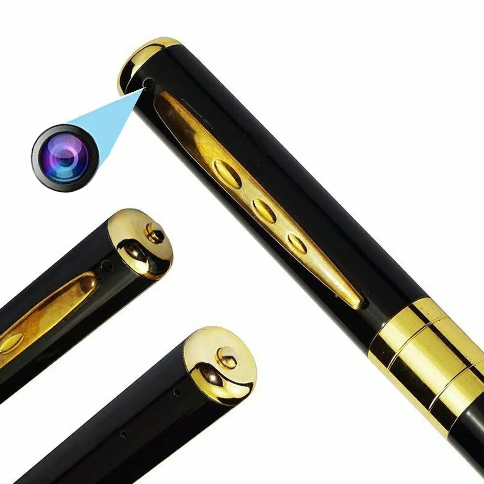 Mini pen camera by Gm Service Guy with 1080P HD video recording, hidden pocket design, and audio recording for security use.