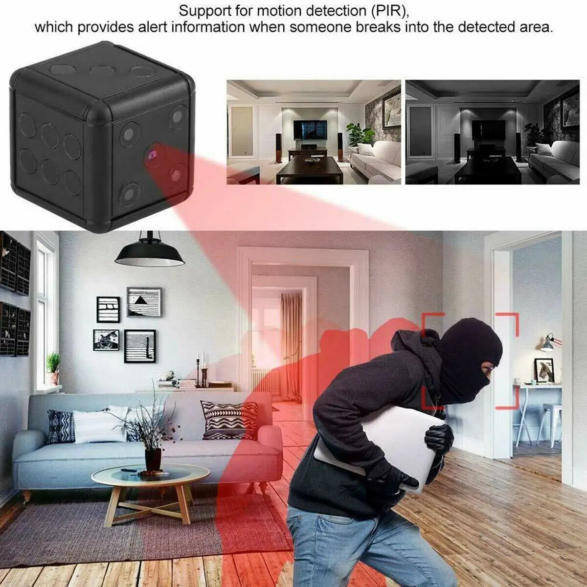 Mini Dice Camera Home Security Night Vision HD 1080P Motion Detection Nanny Cam Gm Service Guy