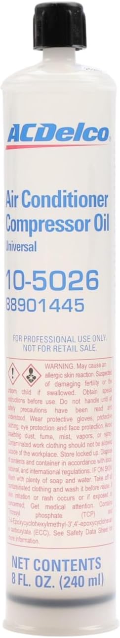 ACDelco GM Original Equipment 10-5026 (88901445) Air Conditioning System PAG Oil - 8 oz Cartridge