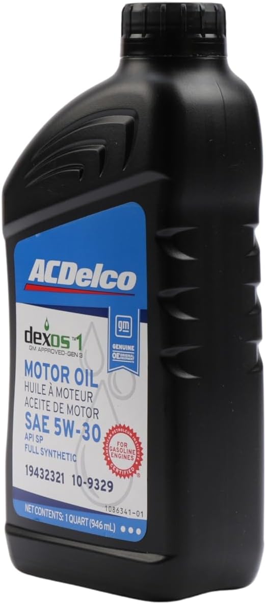 ACDelco GM Original Equipment 10-9329 (19432321) dexos1� GEN 3 Full Synthetic 5W-30 Motor Oil - 1 qt