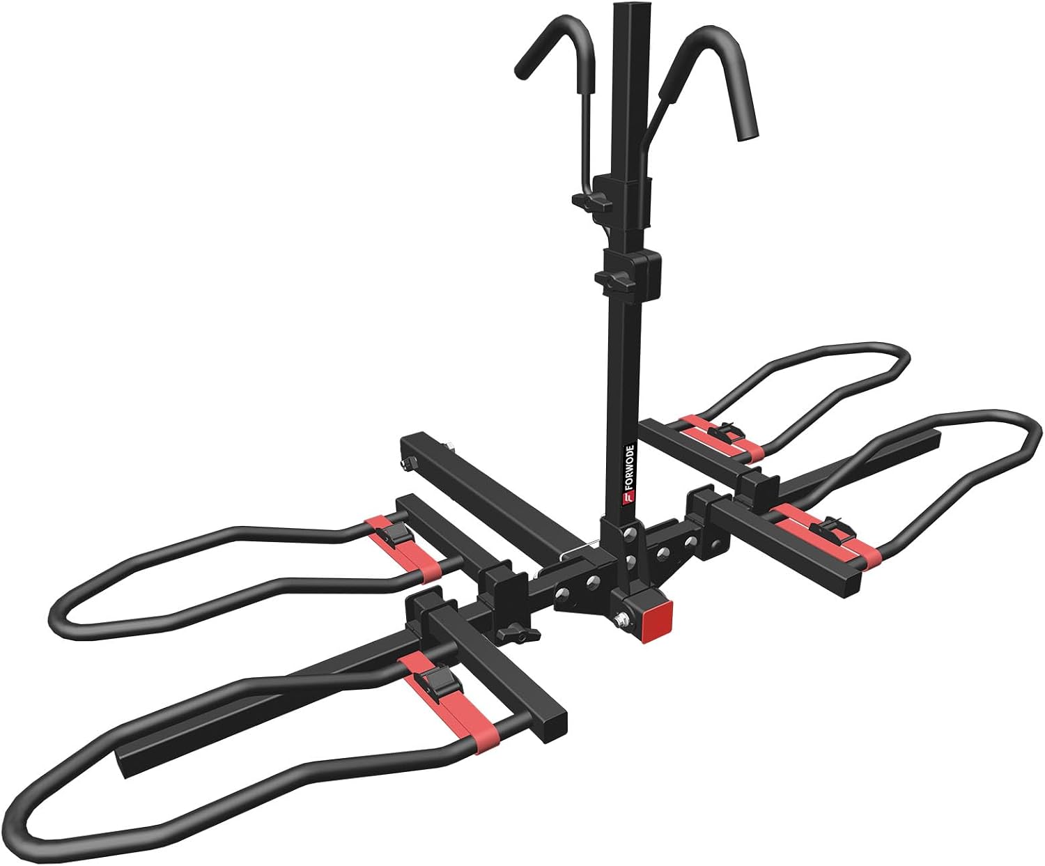 FORWODE Bike Rack Hitch for Car, 200 LB 2-Bike Racks with Coded Lock, Wobble Free Smart Tilting Hitch Mount Bike Rack for 2 Inch Receiver, Bike Carrier Fits Up to 5 Inch Fat Tire Electric Bike for Car