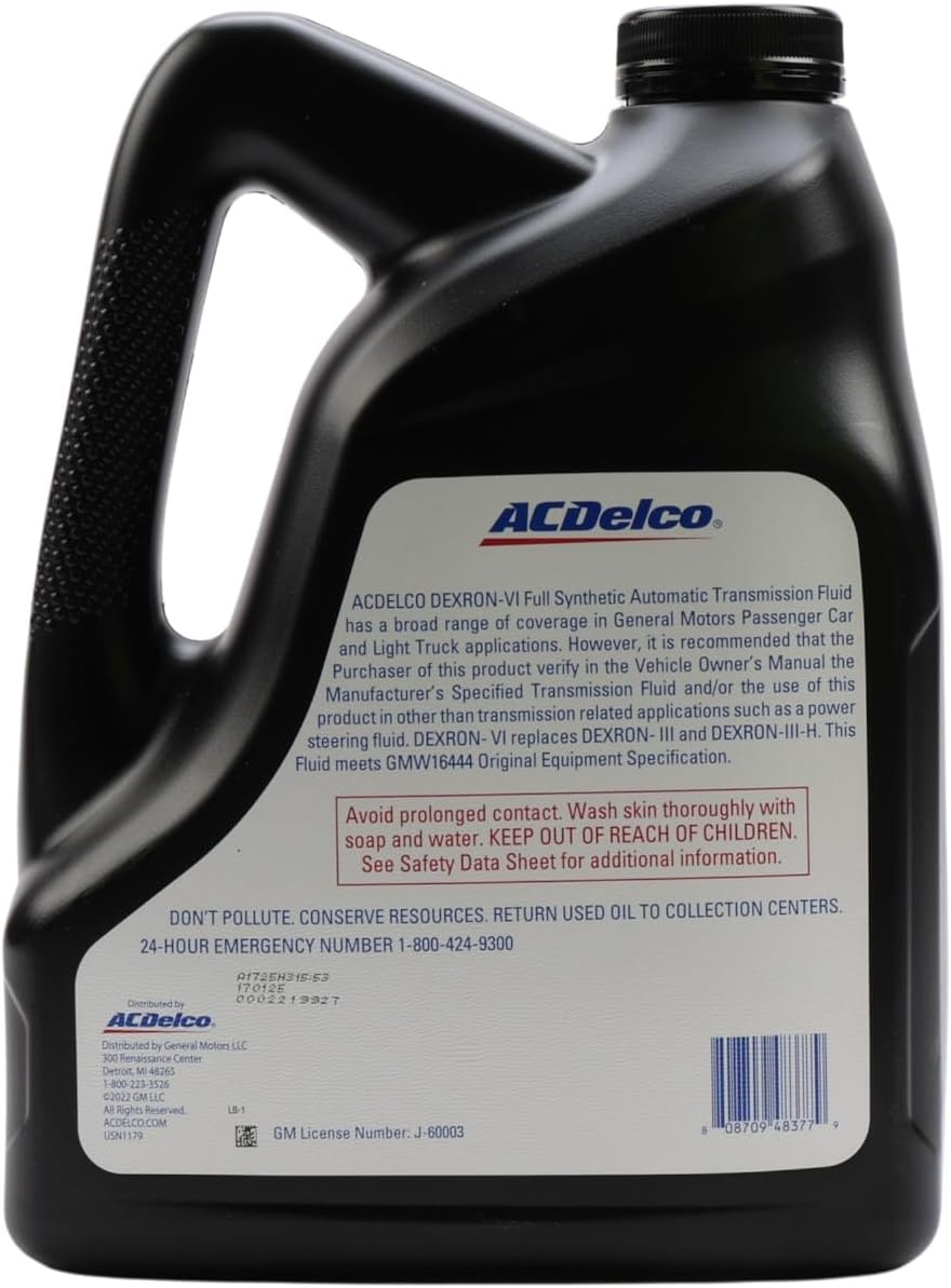 ACDelco GM Original Equipment 10-9395 Dexron VI Automatic Transmission Fluid - 1 gal