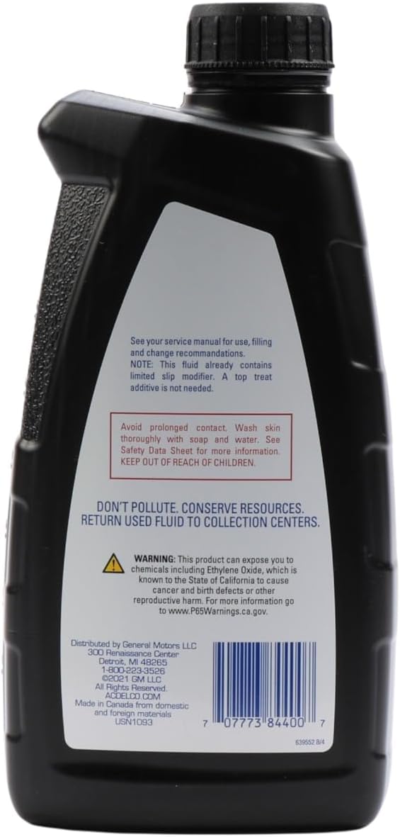 ACDelco GM Original Equipment 10-4034 (88862624) Dexron LS 75W-90 Gear Oil - 32 oz