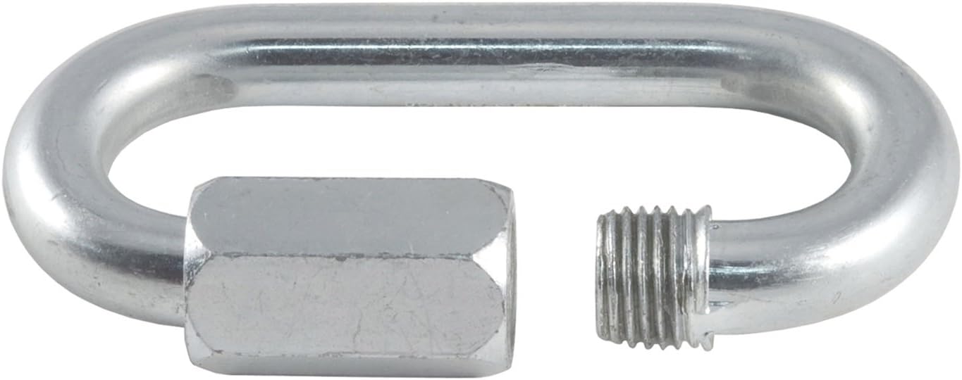 CURT 82900 Threaded Quick Link Trailer Safety Chain Hook Carabiner Clip, 5/16-Inch Diameter, 8,800 lbs Break Strength