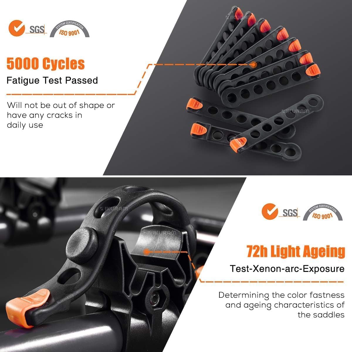 4 Bike Rack Bicycle Carrier Racks Hitch Mount Double Foldable Rack for Cars, Trucks, SUV's and minivans with a 2" Hitch Receiver | Comes with anti-rattle hitch tightener, suitable for most cars, trucks and SUVs