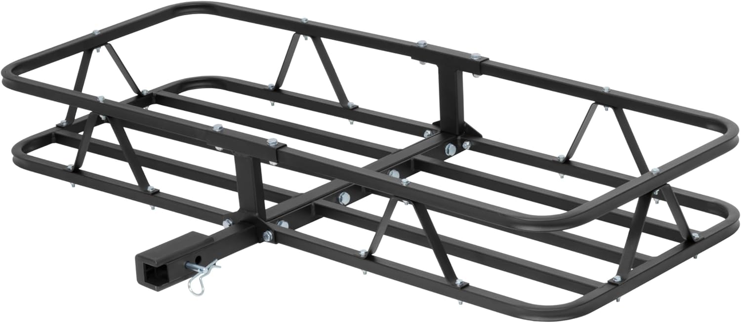 CURT 18145 Cargo Basket Hitch Trailer Hitch Cargo Carrier, 500 lbs. Capacity, 46-1/2-Inch x 17-1/2-Inch x 5-1/2-Inch, Fits 1-1/4 or 2-Inch Receiver