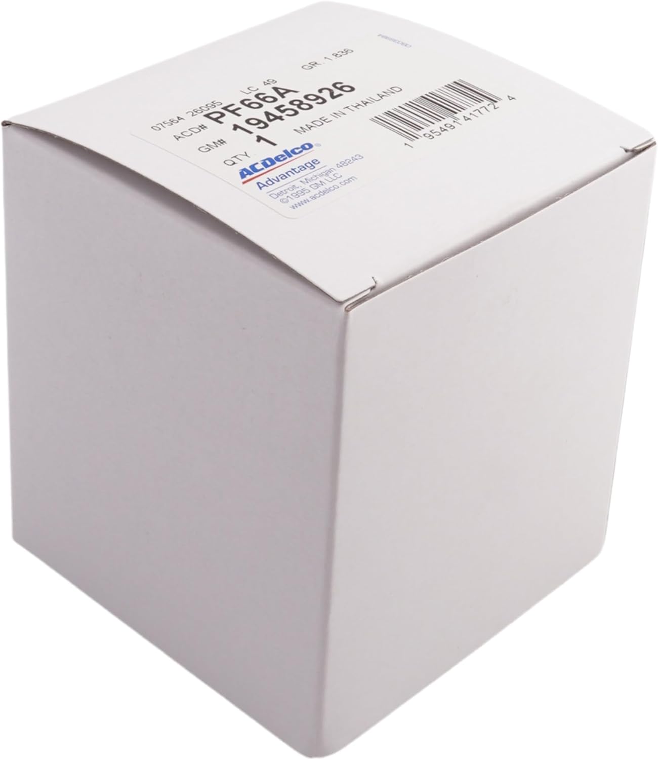 ACDelco dexosD SAE 0W-20 Light Duty Diesel Motor Oil Bundle with ACDelco PF66A Oil Filter for 3.0L Duramax Diesel Engines | 8 Items: 7 of 10-9277 (19370138) + 1 of PF66A (19458926)