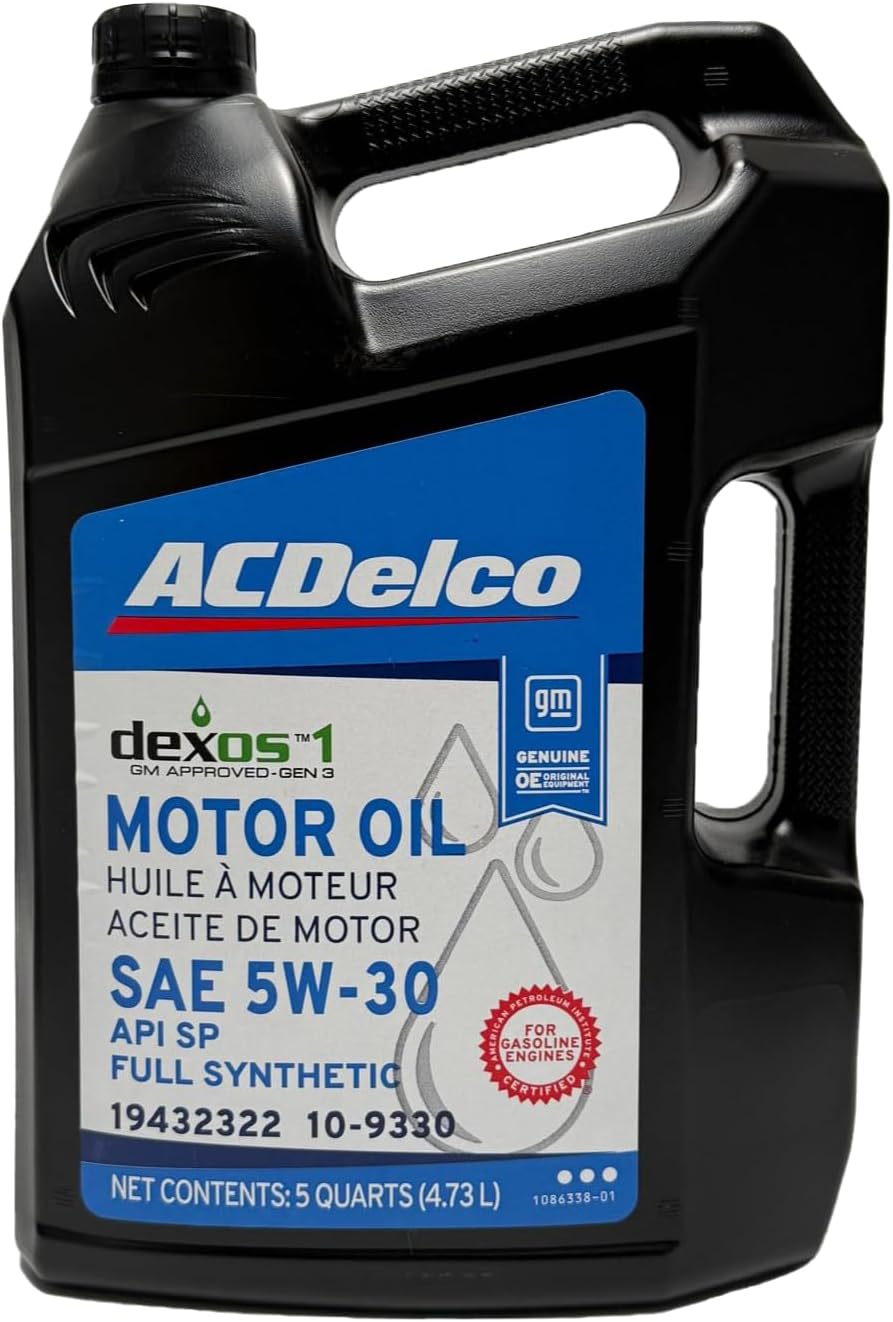 ACDelco GM Original Equipment 10-9330 (19432322) dexosTM1 GEN 3 Full Synthetic 5W-30 Motor Oil - 5 qt