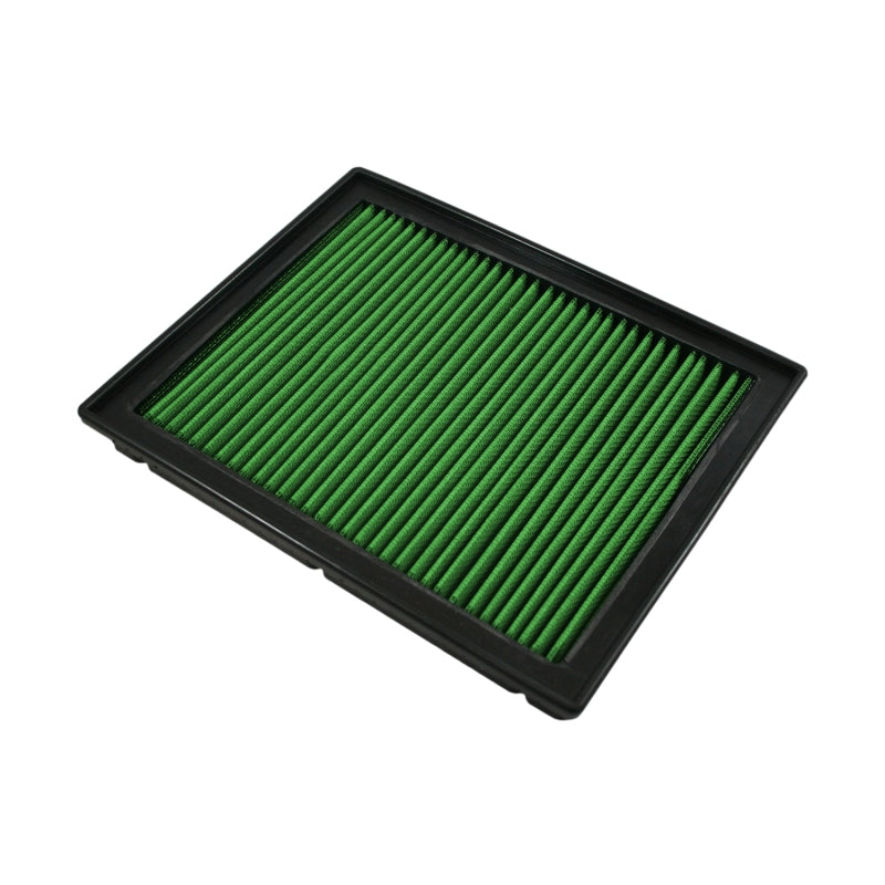 Green Speedzone Performance LLC air filter for 2000-2009 Chevy Tahoe 4.8L V8 engine, drop-in panel filter for improved airflow.