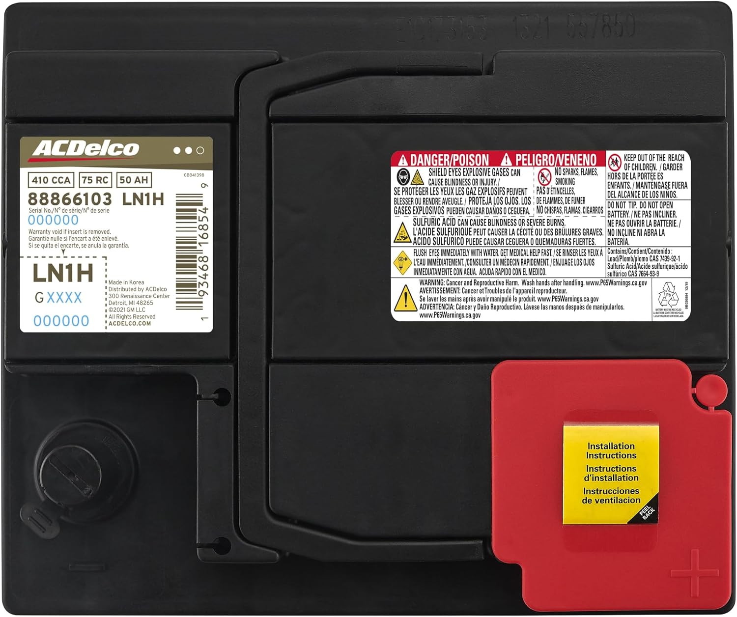 ACDelco Gold 47AGM (88866318) 36 Month Warranty AGM BCI Group 47 Battery