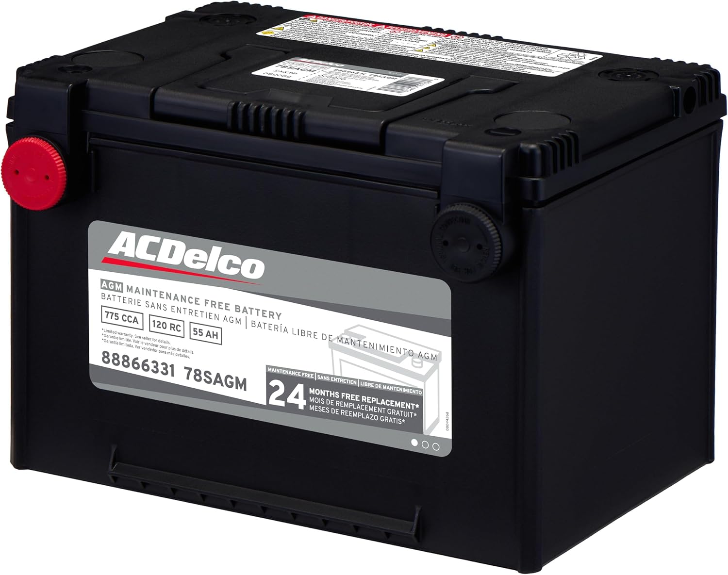 ACDelco Silver 78SAGM (88866331) 24 Month Warranty AGM BCI Group 78 Battery
