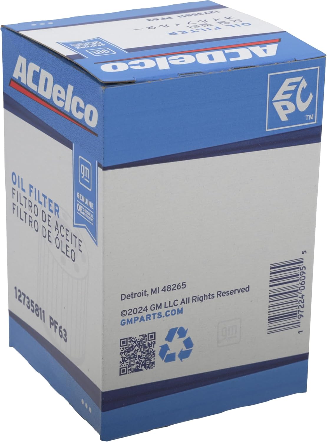 ACDelco GM Original Equipment PF63 (12735811) Engine Oil Filter (2 Pack)