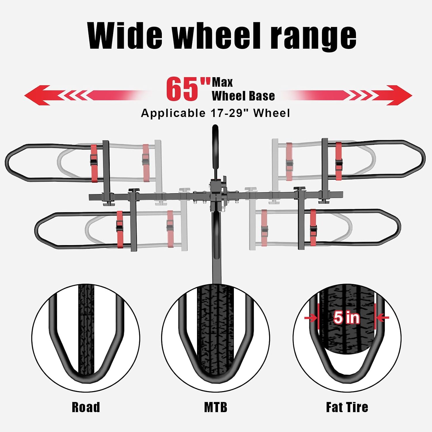 FORWODE Bike Rack Hitch for Car, 200 LB 2-Bike Racks with Coded Lock, Wobble Free Smart Tilting Hitch Mount Bike Rack for 2 Inch Receiver, Bike Carrier Fits Up to 5 Inch Fat Tire Electric Bike for Car