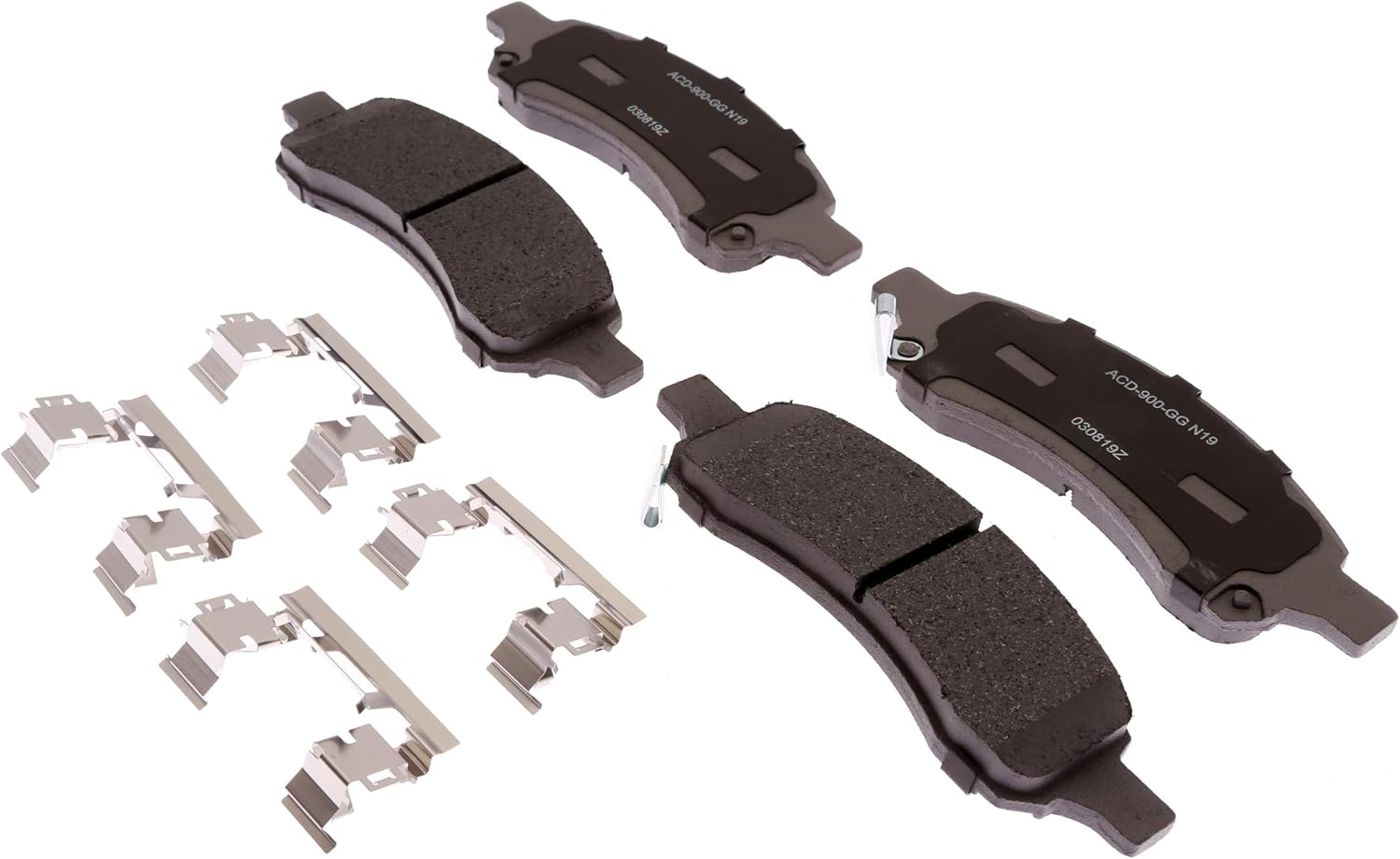 ACDelco Silver Front Brake Pad Set with Clips 14D1169ACHF1 | GM 19387593 Ceramic Front Brake Pads for Select Buick Enclave, Chevy Traverse, GMC Acadia, Saturn Outlook and more