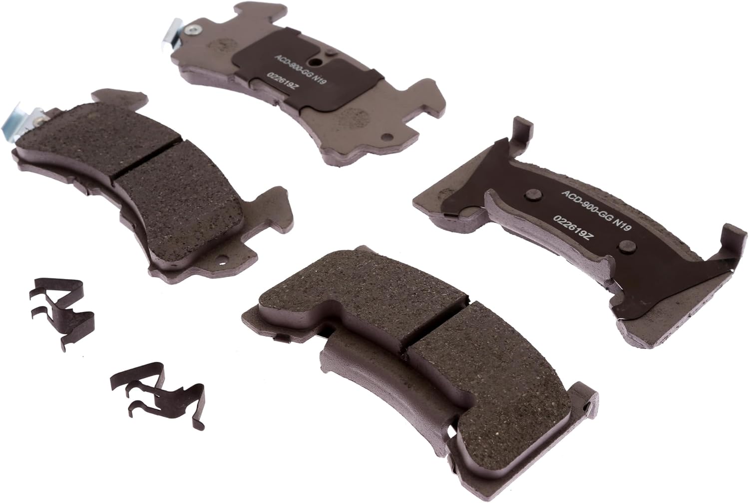 ACDelco Silver Rear Brake Pad Set with Clips 14D154CHF1 | GM 19387605 Ceramic Rear Brake Pads for Select Cadillac, Buick, GMC, Oldsmobile, Pontiac, and more