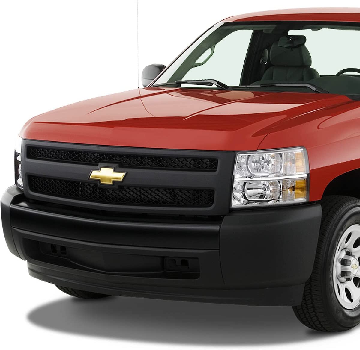 NTXGlow chrome amber headlights for 2013 Silverado 1500/2500 HD 3500, compatible with Dna Motoring Hlohcsil07cham truck models