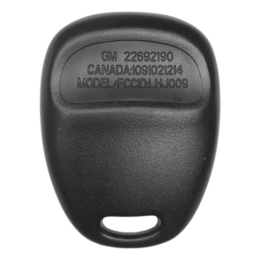 Best Key Supply Saturn L-Series 2000-2004 OEM 4 Button Keyless Entry Remote 22692190 / 90584373 / 24401698, side view