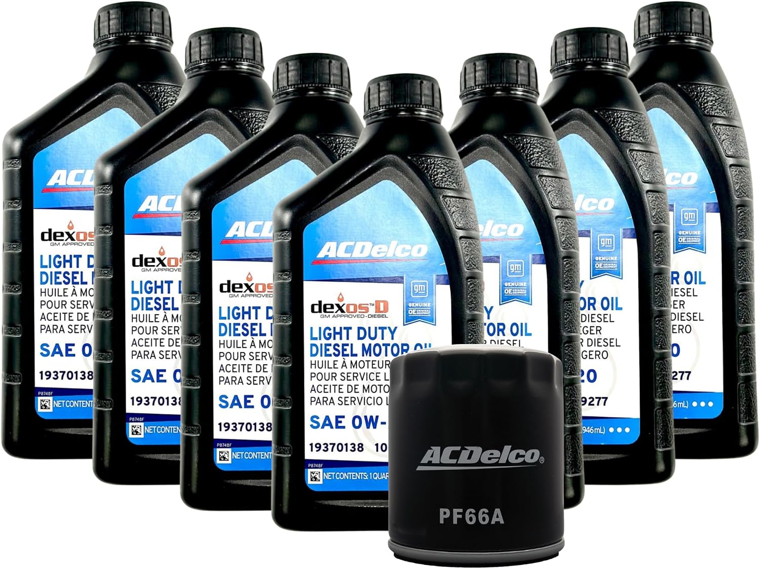 AC Delco DexosD 0w-20 Engine Oil and Oil Filter Change Kit For 3.0L Duramax Diesel LM2