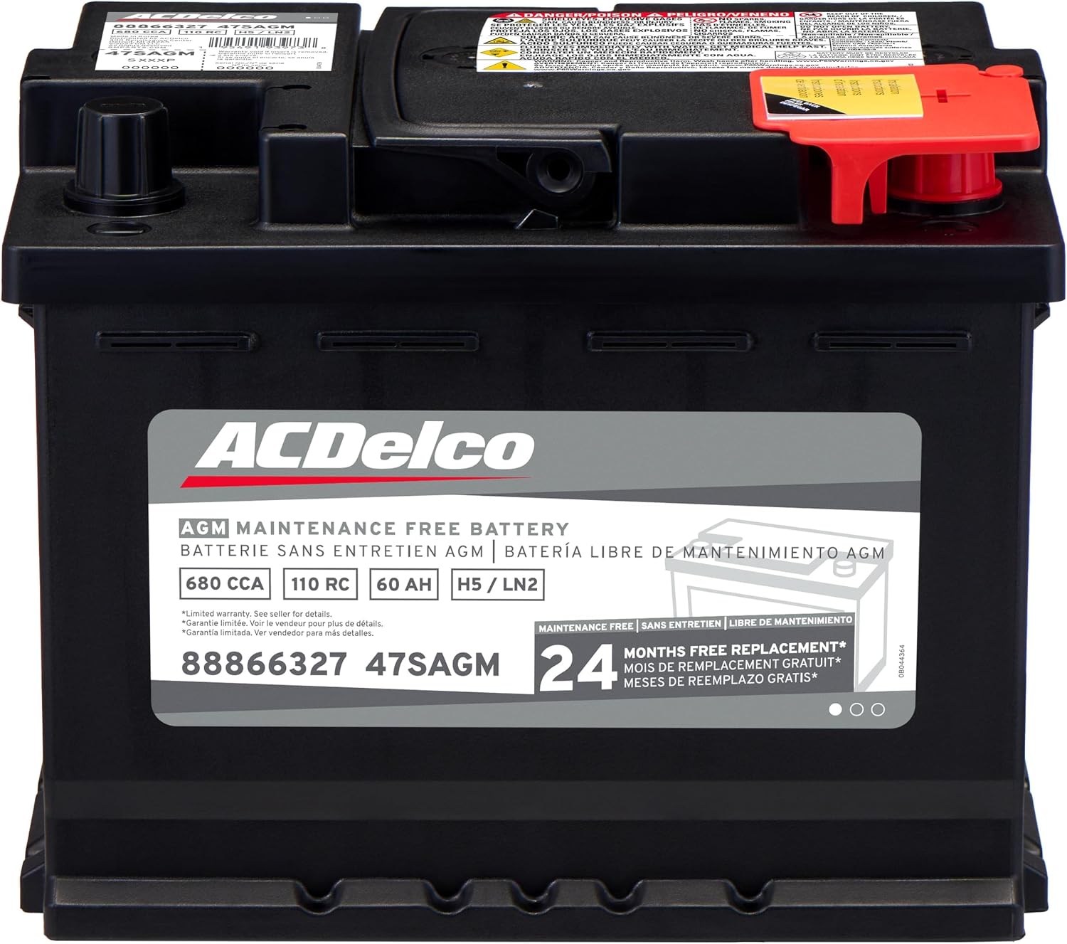 ACDelco Silver 47SAGM (88866327) 24 Month Warranty AGM BCI Group 47 Battery