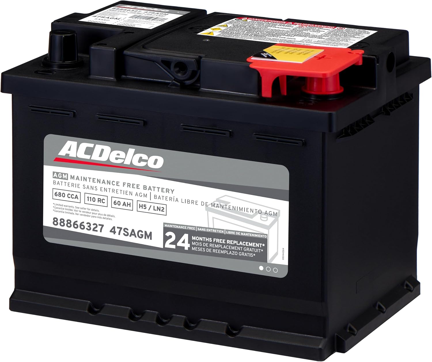 ACDelco Silver 47SAGM (88866327) 24 Month Warranty AGM BCI Group 47 Battery