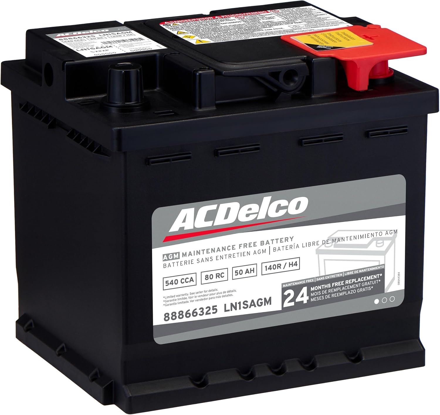 ACDelco Silver LN1SAGM (88866325) 24 Month Warranty AGM BCI Group 140R Battery