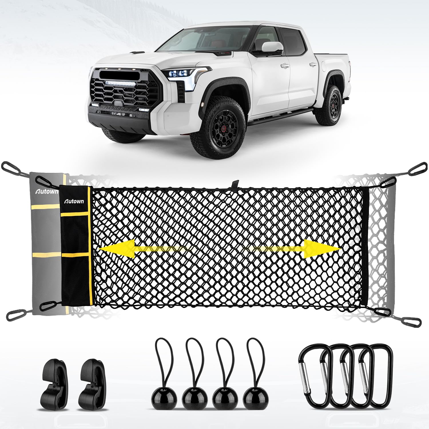 AUTOWN Truck Bed Cargo Net for GMC Sierra & Chevy Silverado 2013-2025