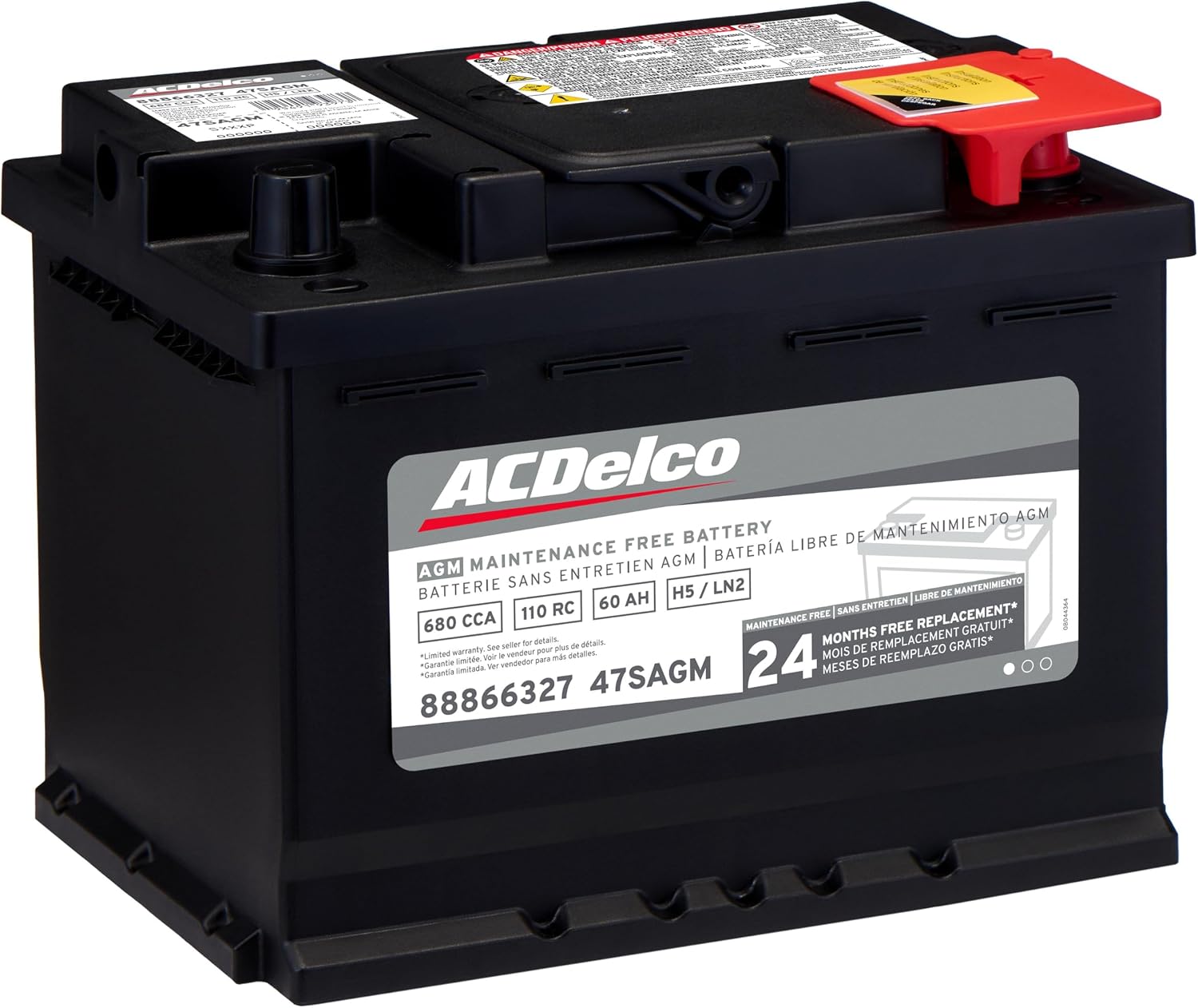 ACDelco Silver 47SAGM (88866327) 24 Month Warranty AGM BCI Group 47 Battery