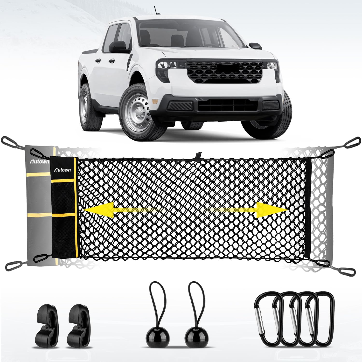 AUTOWN Truck Bed Cargo Net for GMC Sierra & Chevy Silverado 2013-2025