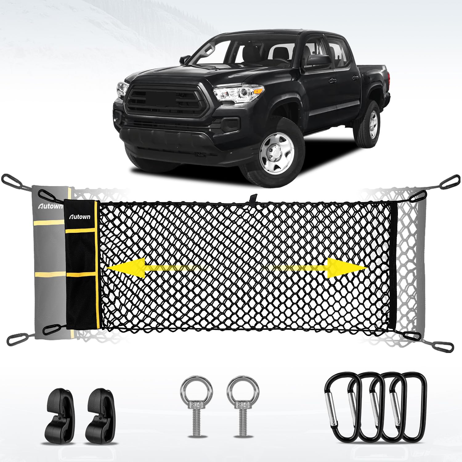 AUTOWN Truck Bed Cargo Net for GMC Sierra & Chevy Silverado 2013-2025
