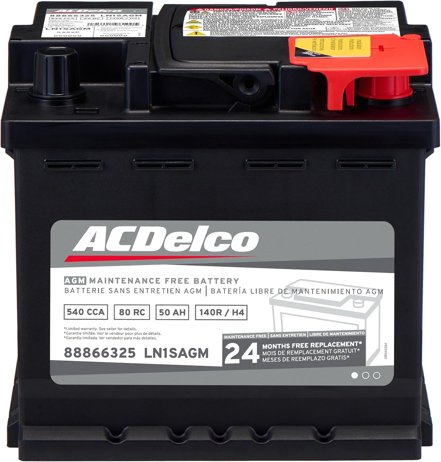 ACDelco Silver LN1SAGM (88866325) 24 Month Warranty AGM BCI Group 140R Battery
