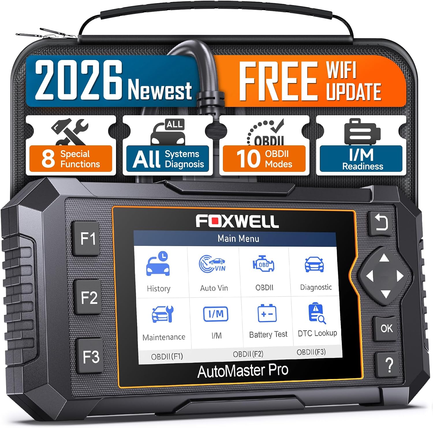 FOXWELL NT624 Elite OBD2 Scanner,All-System Scan Tool,8 Resets Code Reader