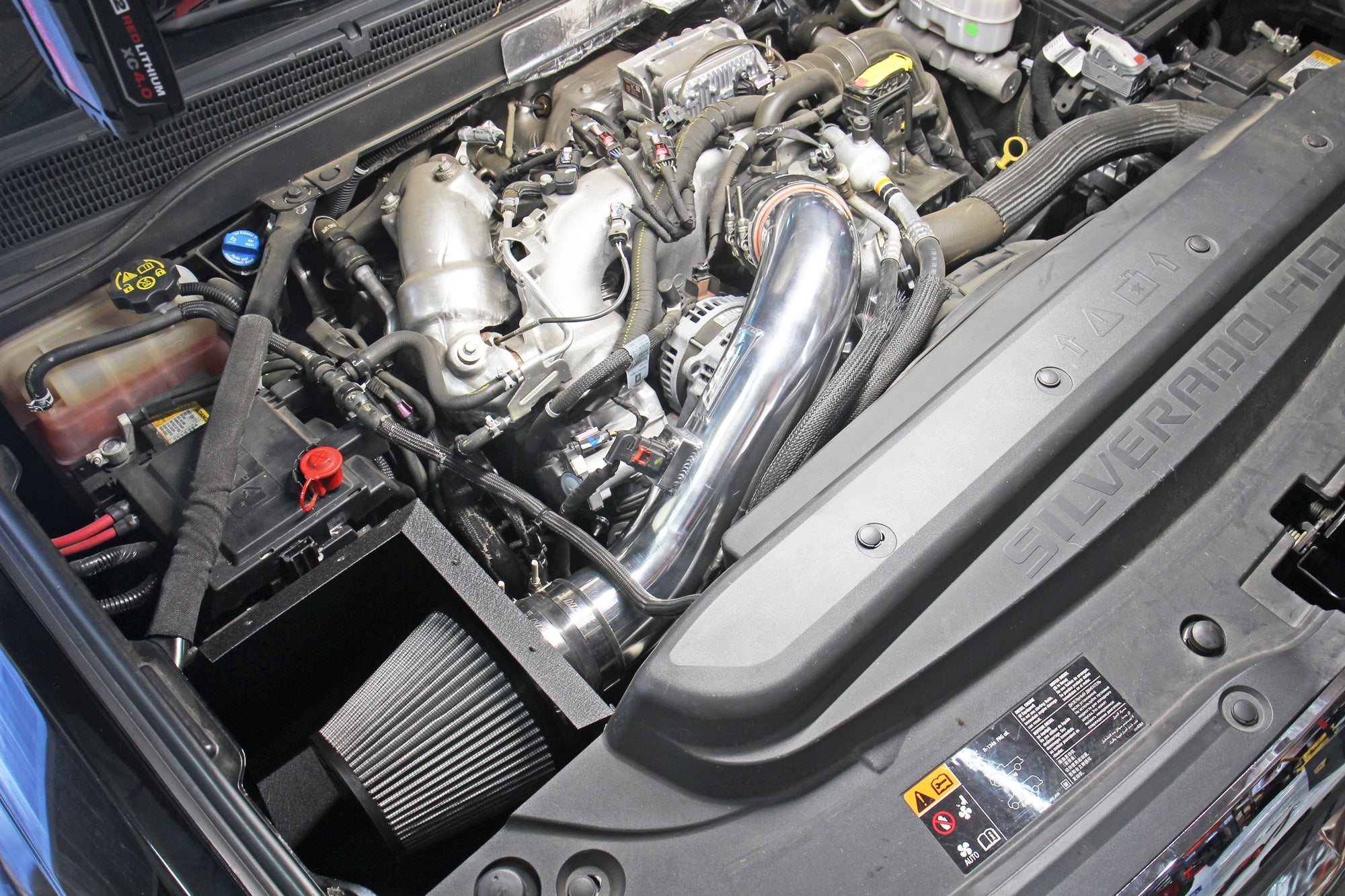 HPS Performance HPS Cold Air Intake Kit with Heat Shield GMC 2017-2019 sierra 3500 HD 6.6L V8 Duramax Diesel Turbo L5P FR SPORT