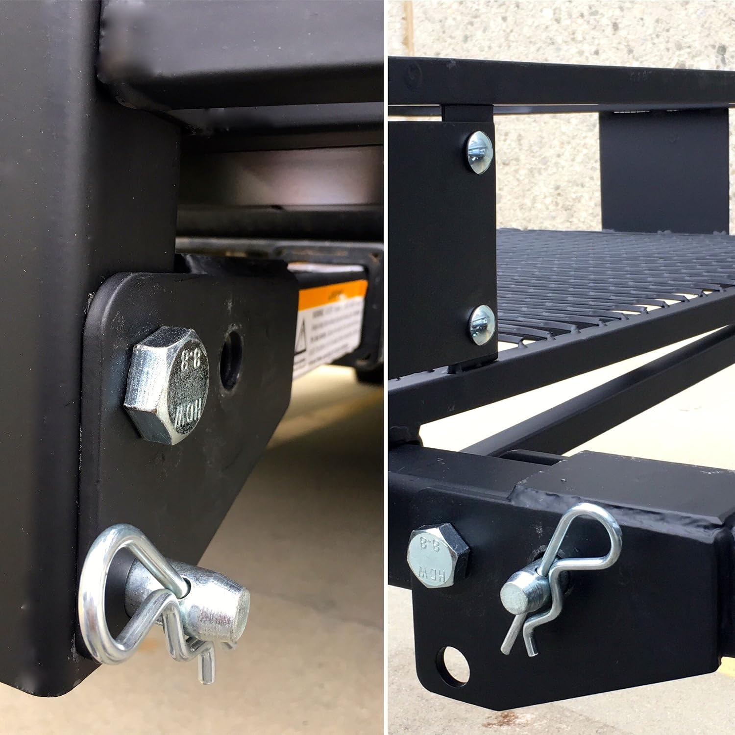 MaxxHaul 70103 500 lb. Capacity Steel Hitch Mount Folding Cargo Carrier Mesh Basket Fits 2 inch Hitch Receiver 60 x 21 x 6.5 in For Car SUV Pickup Truck Van Camping Traveling