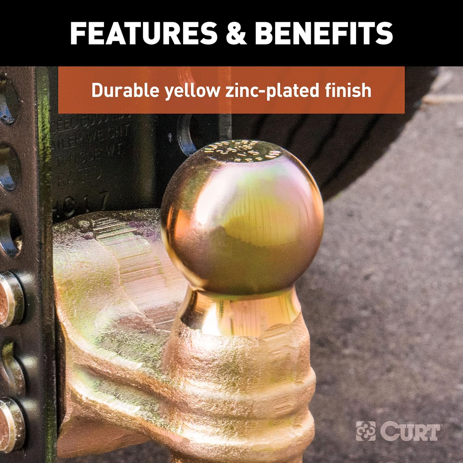 CURT 45900 Adjustable Dual-Ball Channel Mount, 2" Shank, 6" Drop | 2" Ball Rated 10,000 lb, 2-5/16" Ball Rated 14,000 lb, 5-1/4" Rise, 11" or 12" Length, Built-In Anti-Rattle
