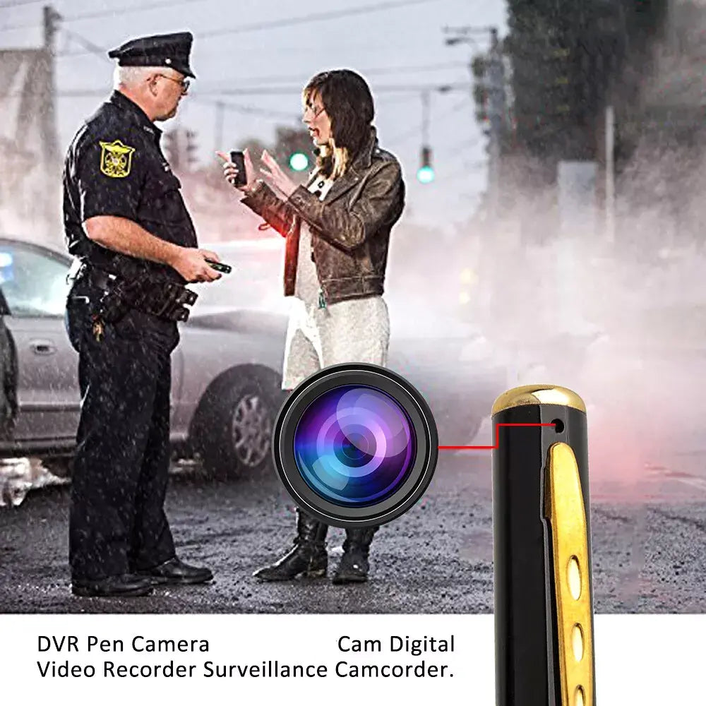 Mini Pen Camera by Gm Service Guy with hidden audio and 1080P HD video recording, compact pocket DVR security device