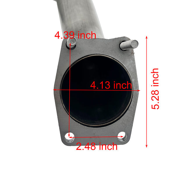 Speedzone Performance LLC SPDZ1 2017-2025 Chevy L5P Duramax Diesel 3.5-inch Downpipe Exhaust pipe on white background