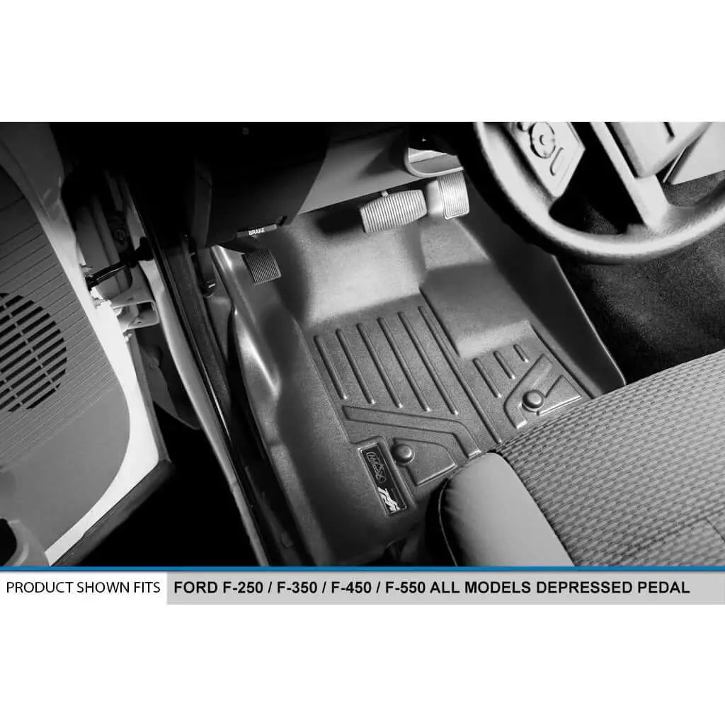 SMARTLINER Custom Fit Floor Liners For 2011-2012 F-250/F-350 Super Duty SuperCab with Depressed Drivers Side Pedal Smartliner USA