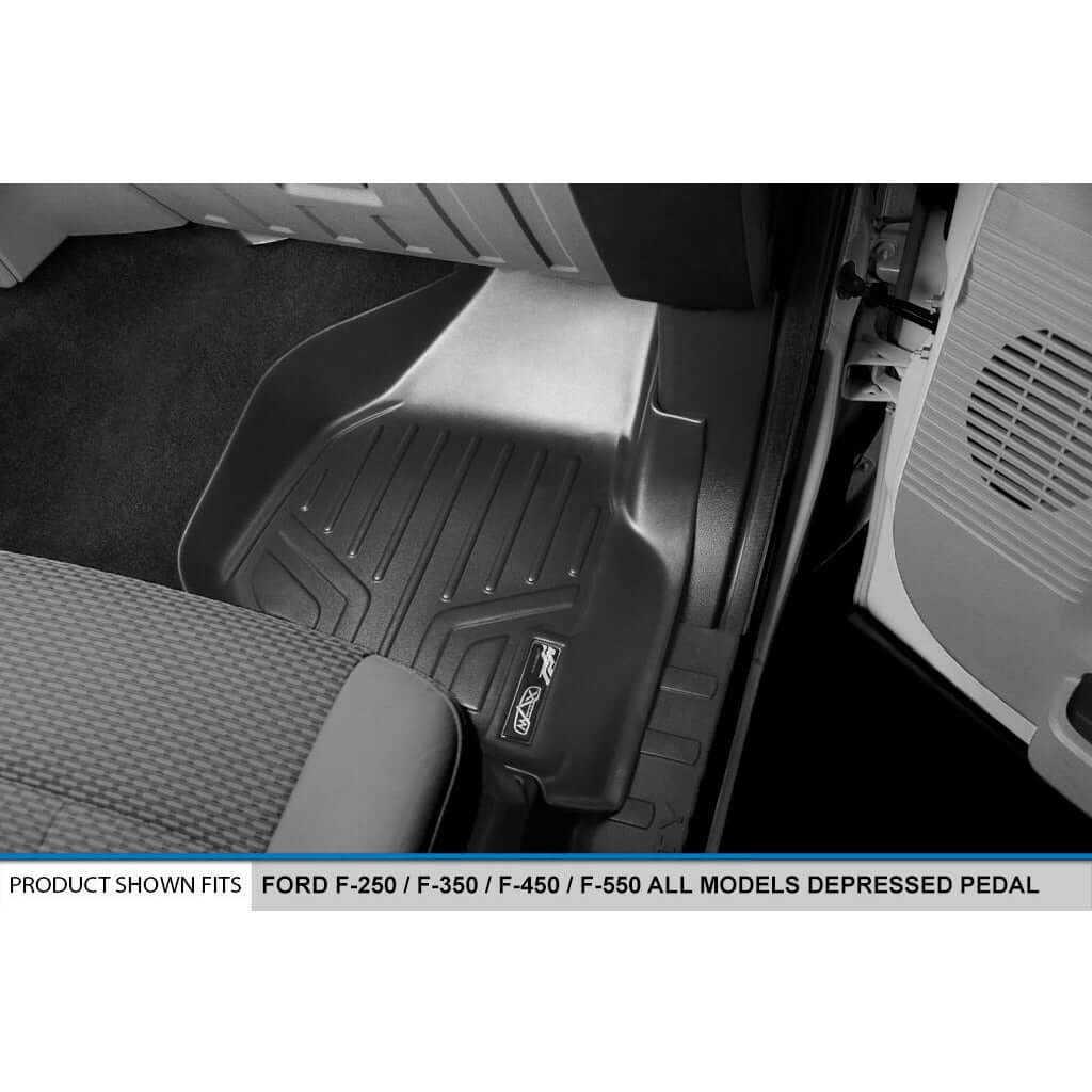 SMARTLINER Custom Fit Floor Liners For 2011-2012 F-250/F-350/F-450 Super Duty with Depressed Drivers Side Pedal Smartliner USA