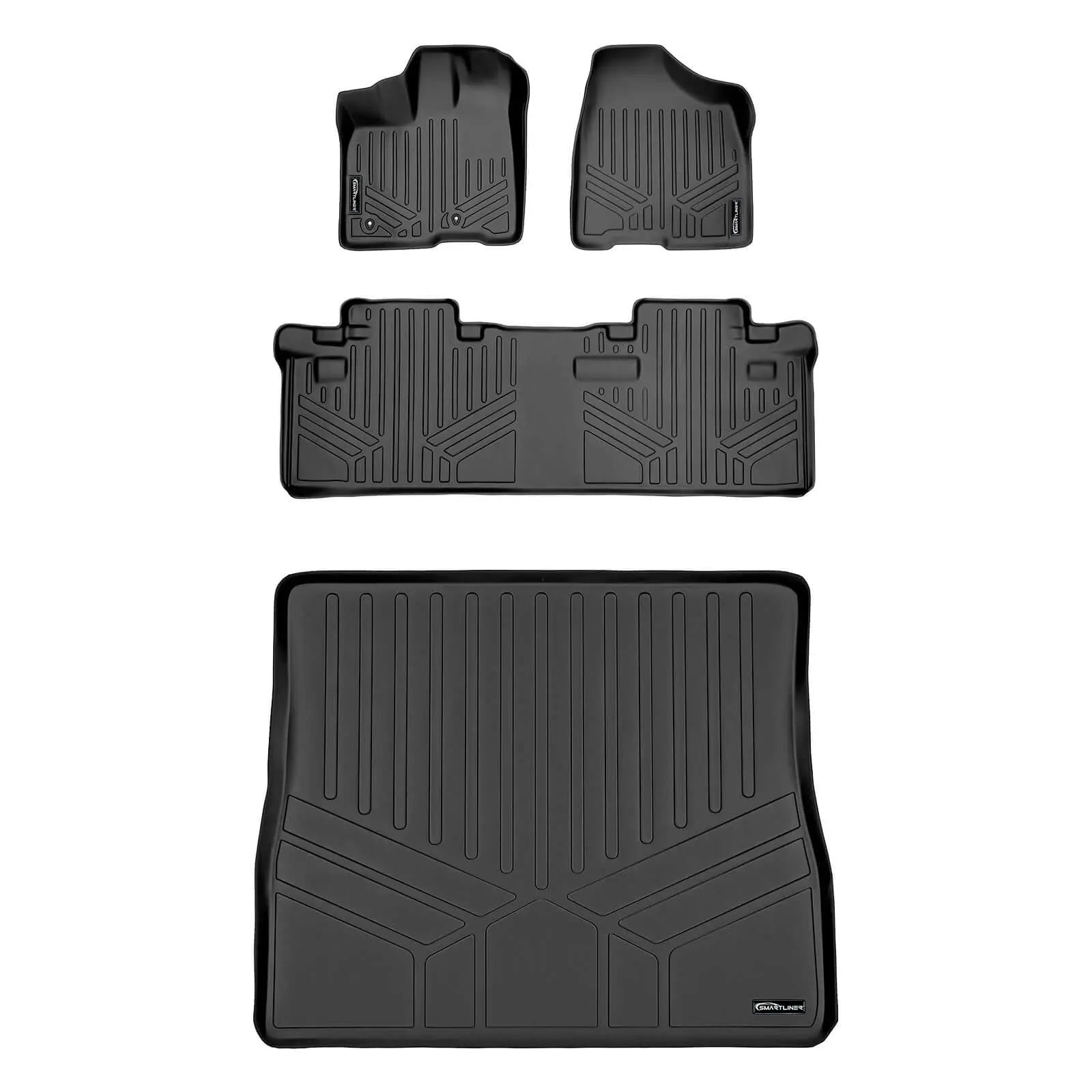 SMARTLINER Custom Fit Floor Liners For 2011-2012 Sienna (8 Passenger Model with Power Folding 3rd Row Seats) Smartliner USA