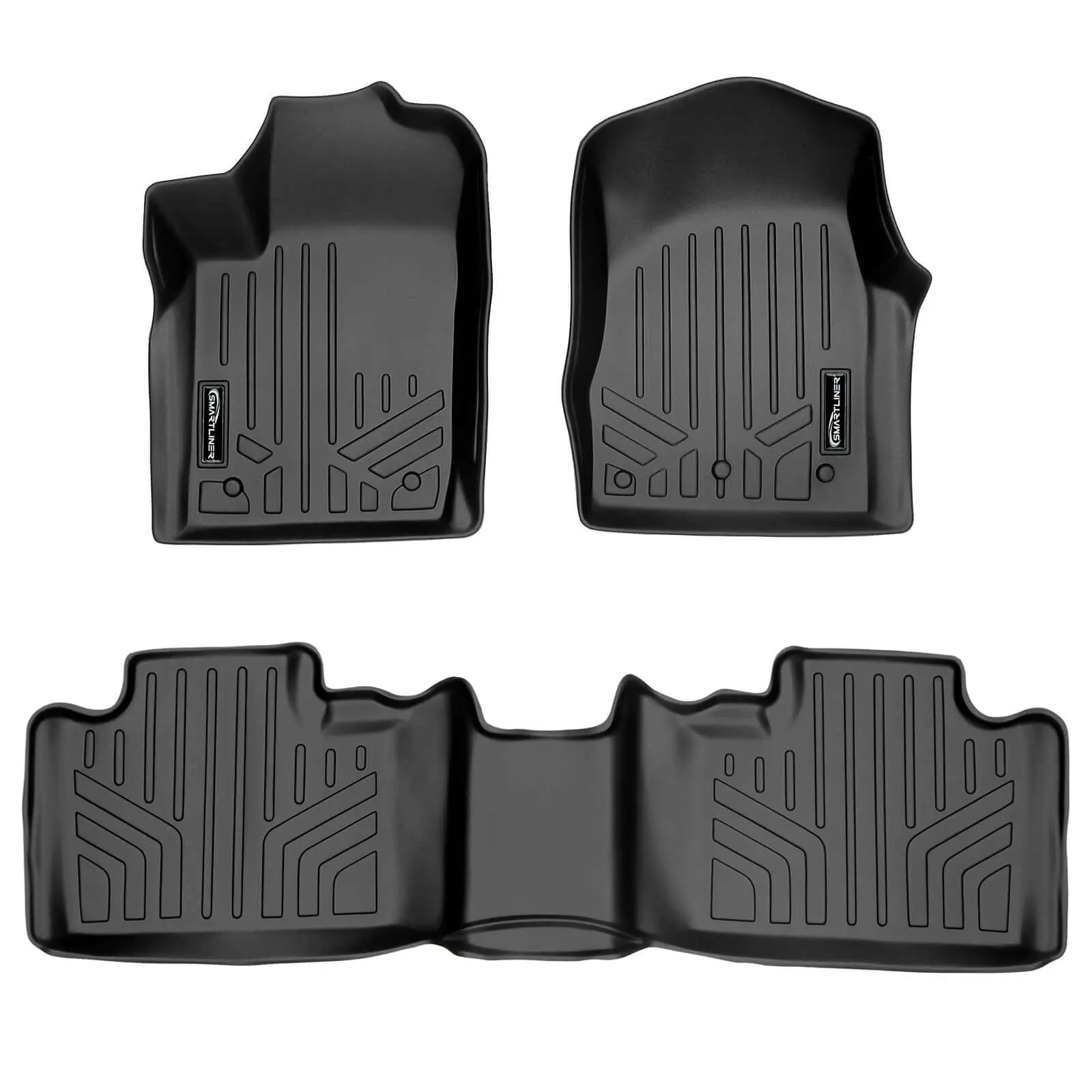 Smart Trim™ Custom Fit Floor Liners For 2013-16 Durango with 1st Row Dual Floor Hooks & 2nd Row Bench Seat Smartliner USA