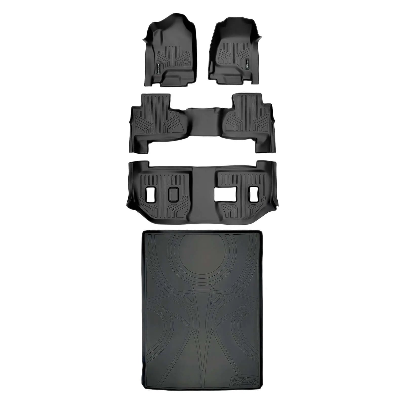 SMARTLINER Custom Fit Floor Liners For 2015-2020 Suburban / Yukon XL (with 2nd Row Bench Seat) Smartliner USA