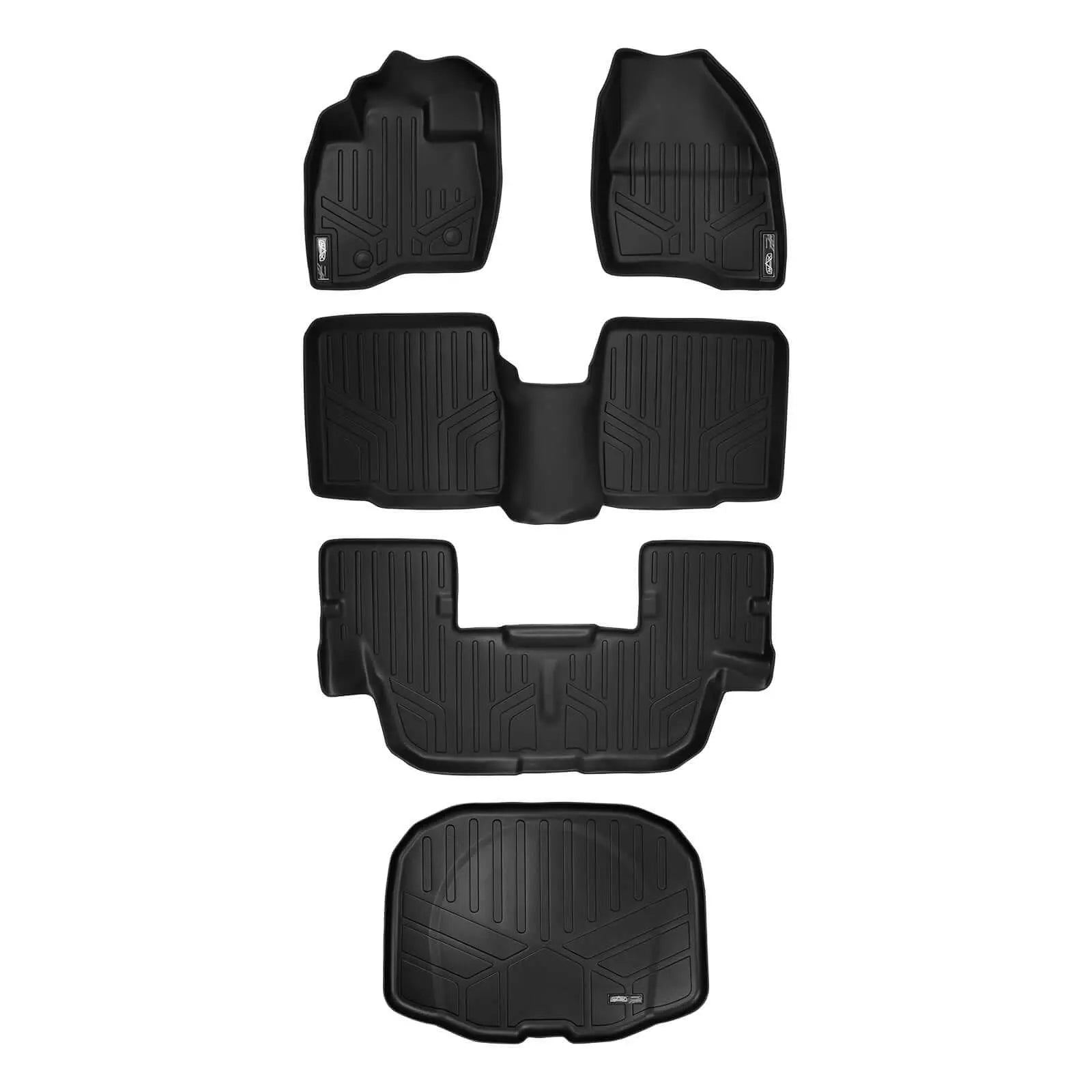 SMARTLINER Custom Fit Floor Liners For 2015-2016 Explorer (without 2nd Row Center Console) Smartliner USA