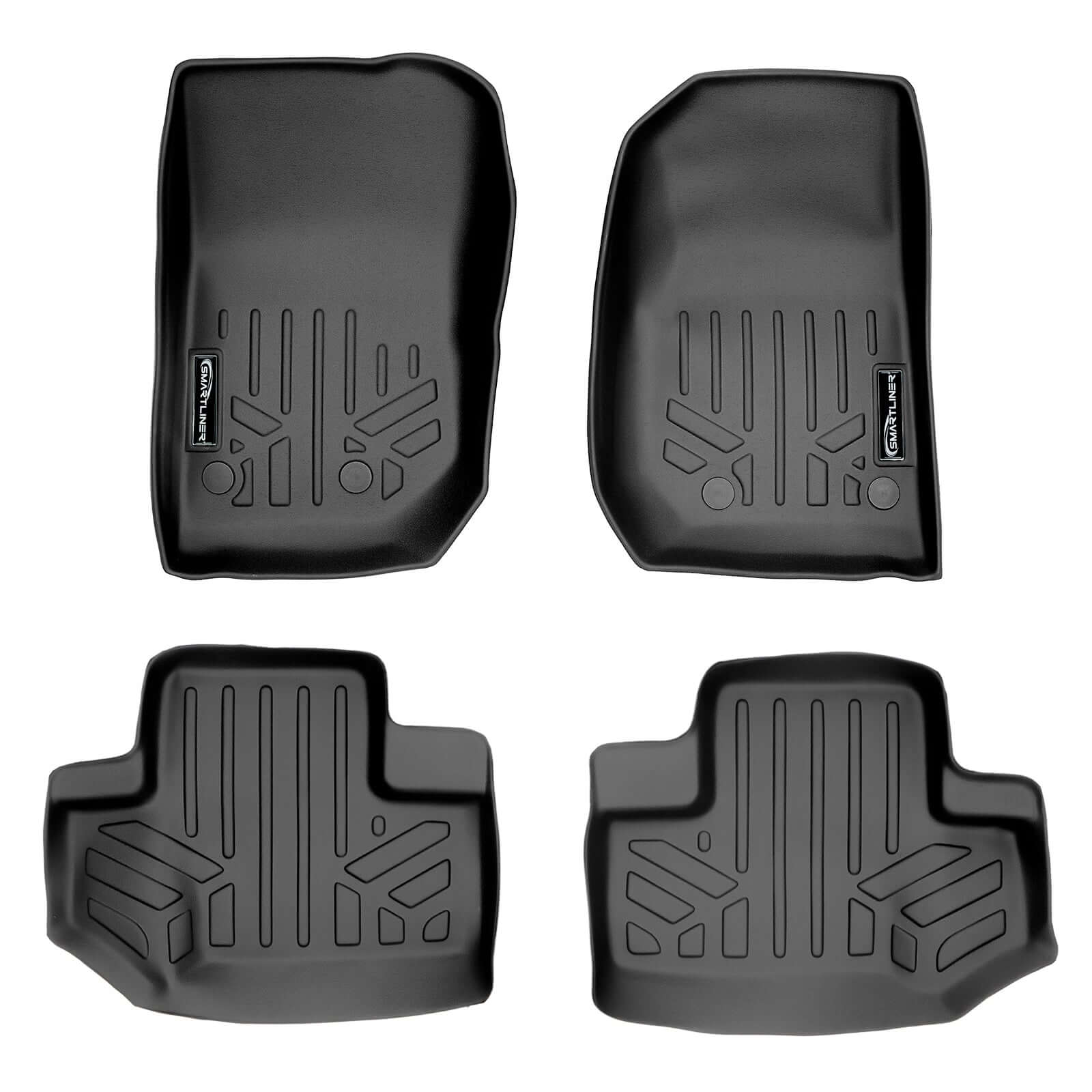 SMARTLINER Custom Fit Floor Liners For 2014-2018 Jeep Wrangler 2 Door Model Only (JK Old Body Style Only) Smartliner USA