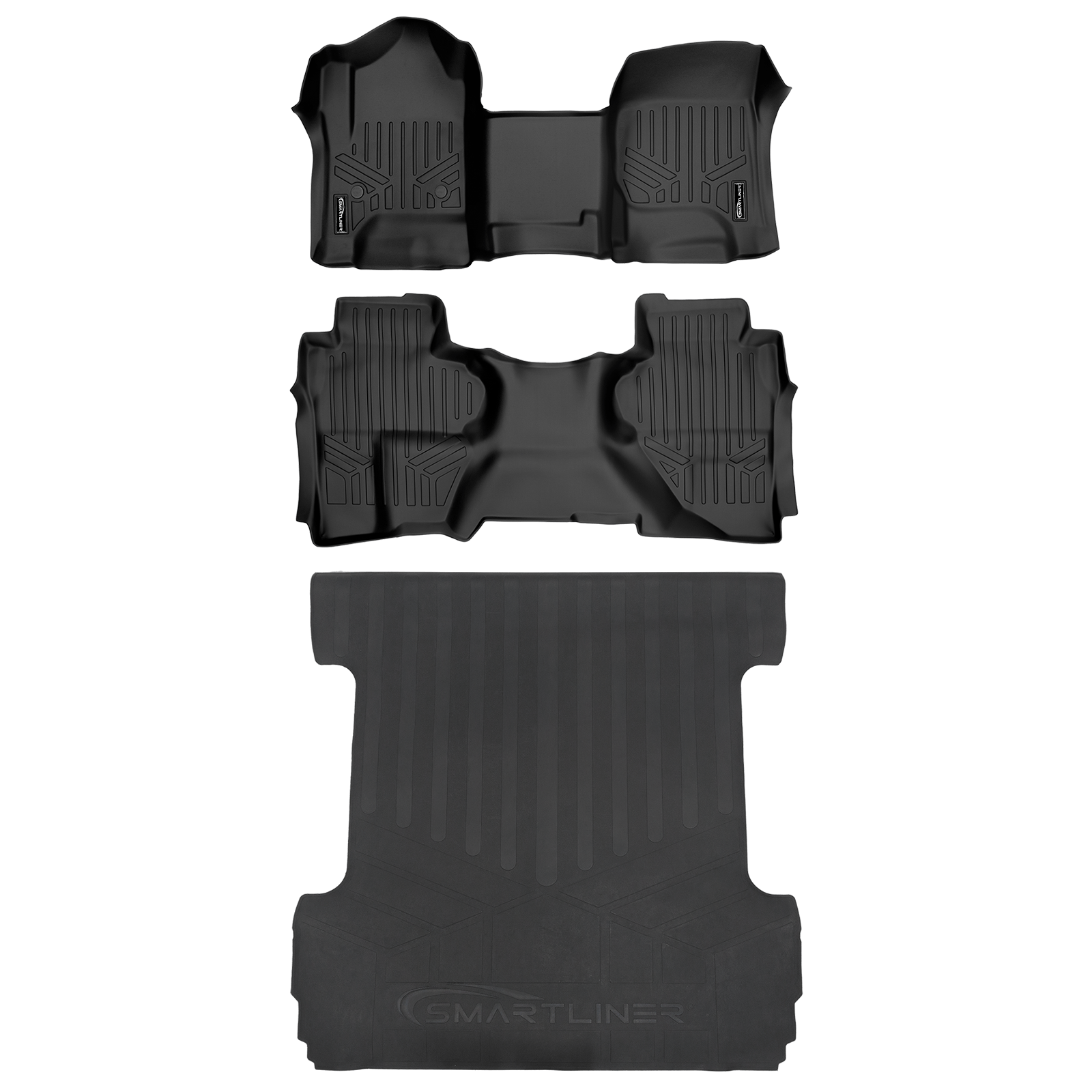 SMARTLINER Floor Liners for Double Cab 2019 Chevy Silverado 1500 LD (OTH), alternate view