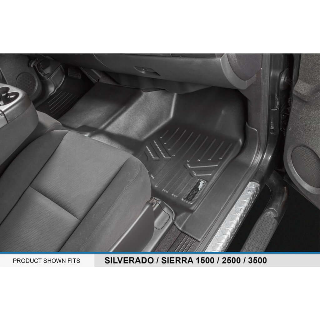 SMARTLINER Custom Fit Floor Liners For 2007-2013 Chevrolet Silverado/Sierra 1500/2500/3500 Extended Cab Smartliner USA