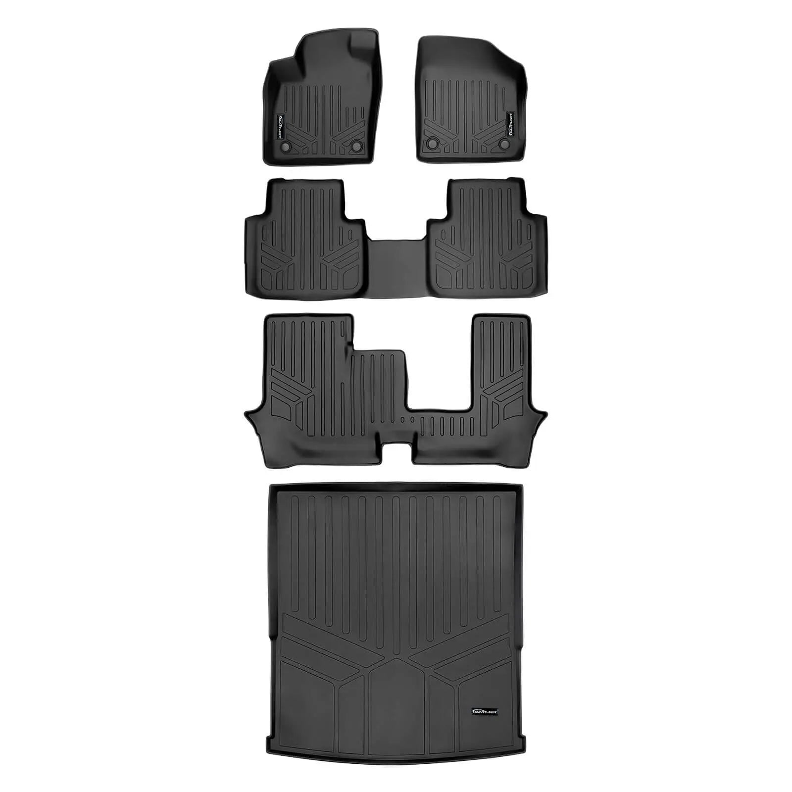 SMARTLINER Custom Fit Floor Liners For 2018-2026 Atlas (with 2nd Row Bench Seat) Smartliner USA