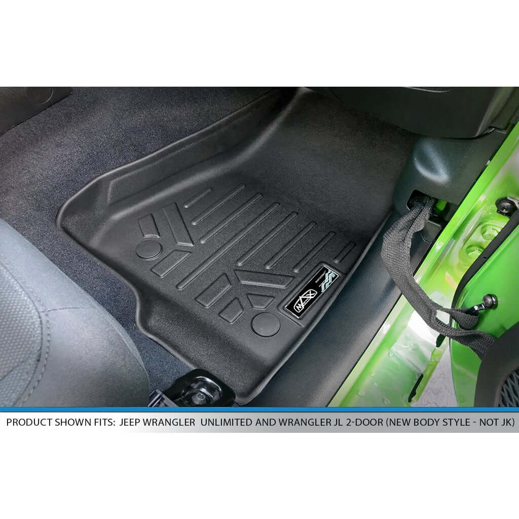 SmartCoverage™ Custom Fit Floor Liners For 2020-2026 Jeep Gladiator with Non Lockable Rear Underseat Storage Smartliner USA