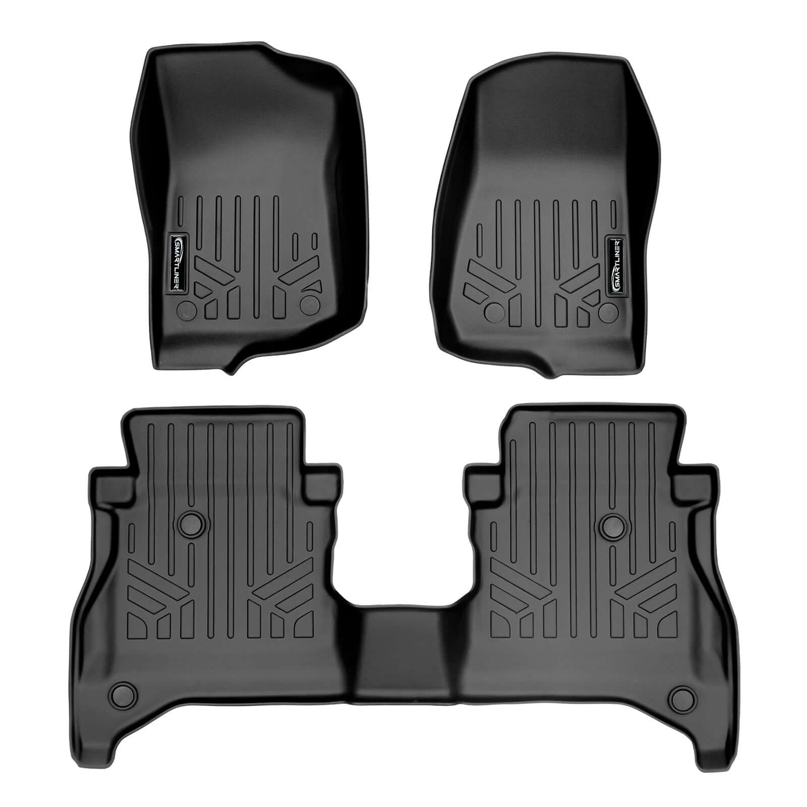 SmartCoverage™ Custom Fit Floor Liners For 2020-2026 Jeep Gladiator with Non Lockable Rear Underseat Storage Smartliner USA