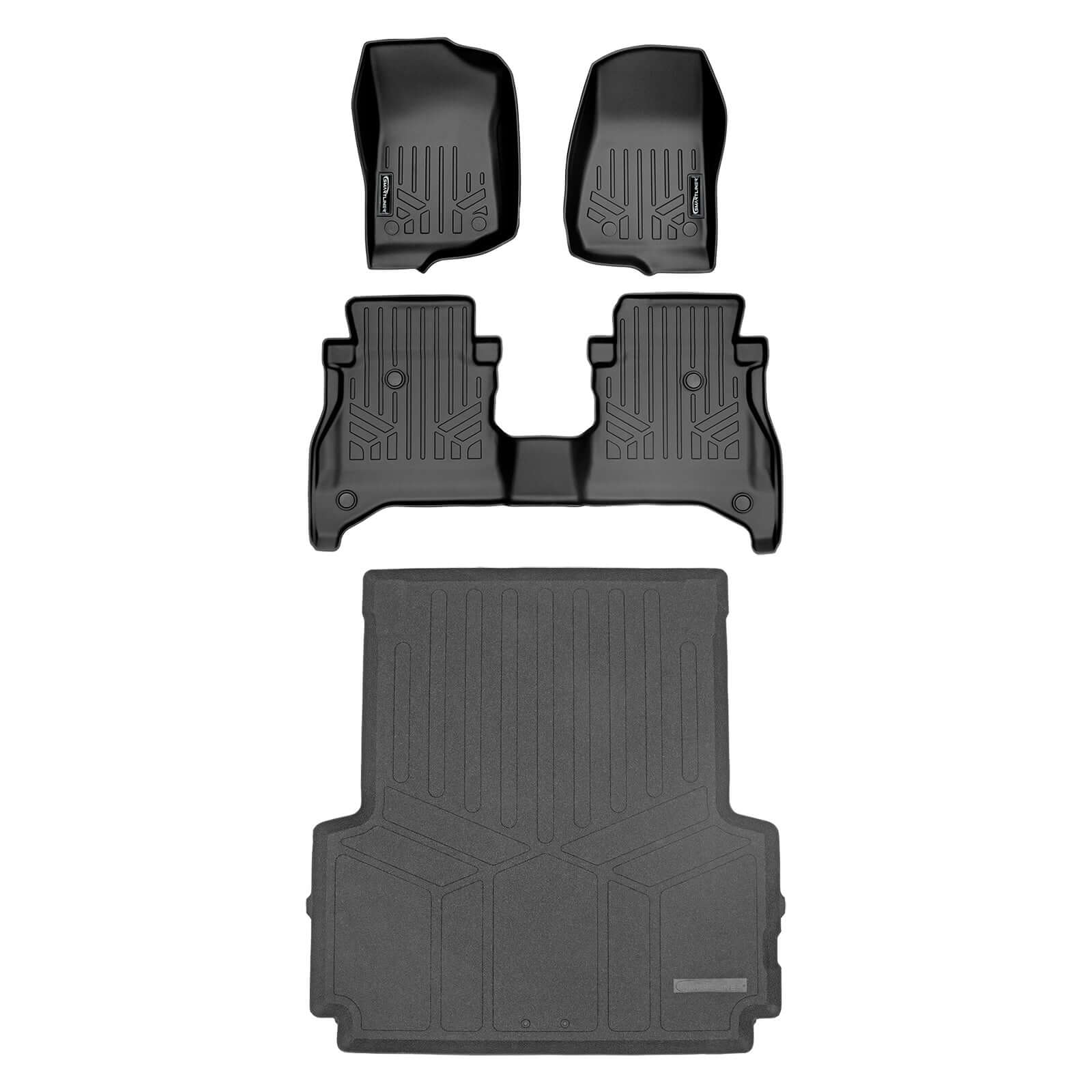 SmartCoverage™ Custom Fit Floor Liners For 2020-2026 Jeep Gladiator with Non Lockable Rear Underseat Storage Smartliner USA