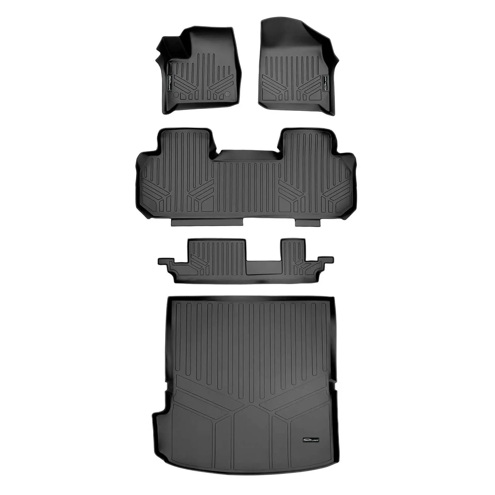SMARTLINER Custom Fit Floor Liners For 2018-2023 Chevrolet Traverse (with 2nd Row Bench Seat) Smartliner USA